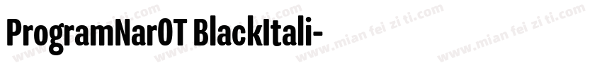 ProgramNarOT BlackItali字体转换